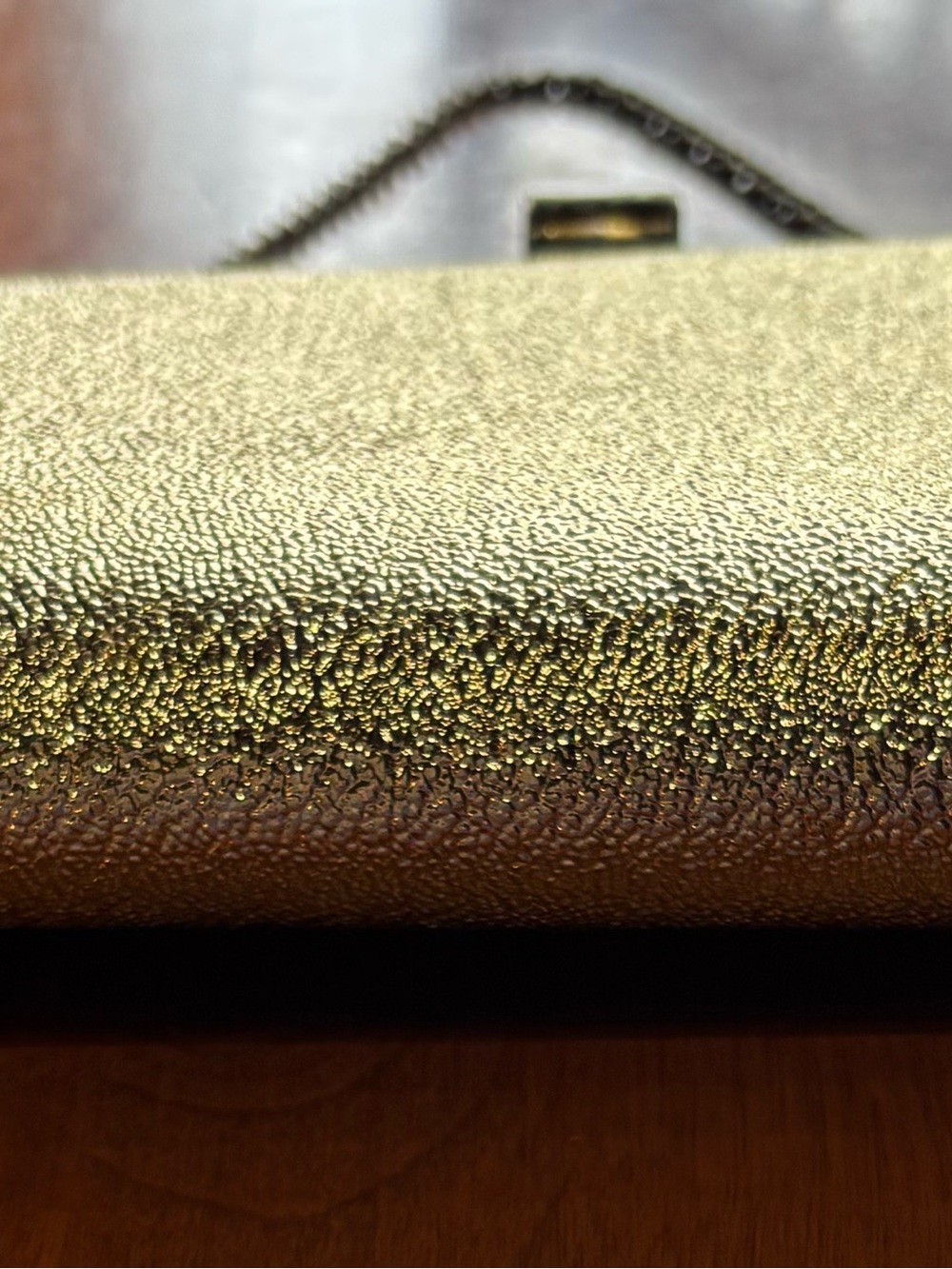 Gold Metallic Evening Clutch - Women Bags